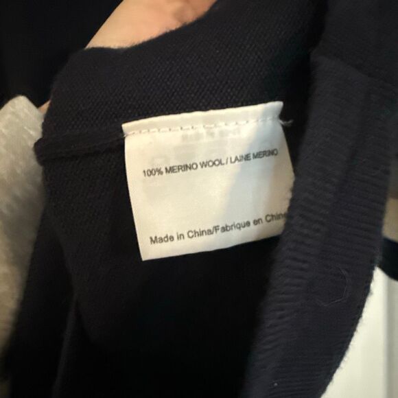 Tory Borch Cicada Merino Wool trim neck tunic sweater xsmall - Picture 6 of 12